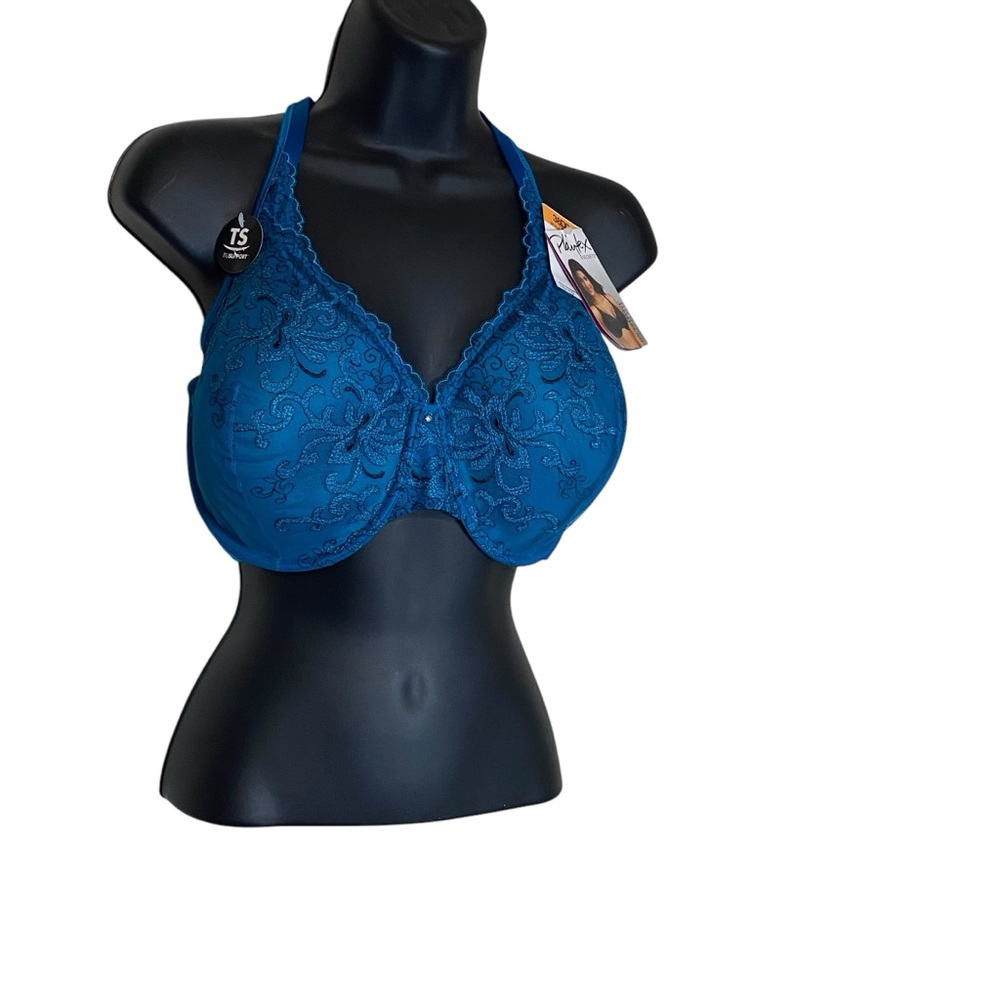 Playtex Teal Blue Lace Underwire‎ Women's Bra